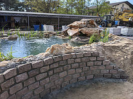 Постройка пруда 100м2 на территории отеля 8