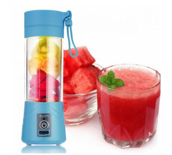 Блендер Smart Juice Cup Fruits 380мл Синій