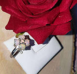 Срібне кільце з натуральним опалом "Квітка", розмір 17.9, фото 5