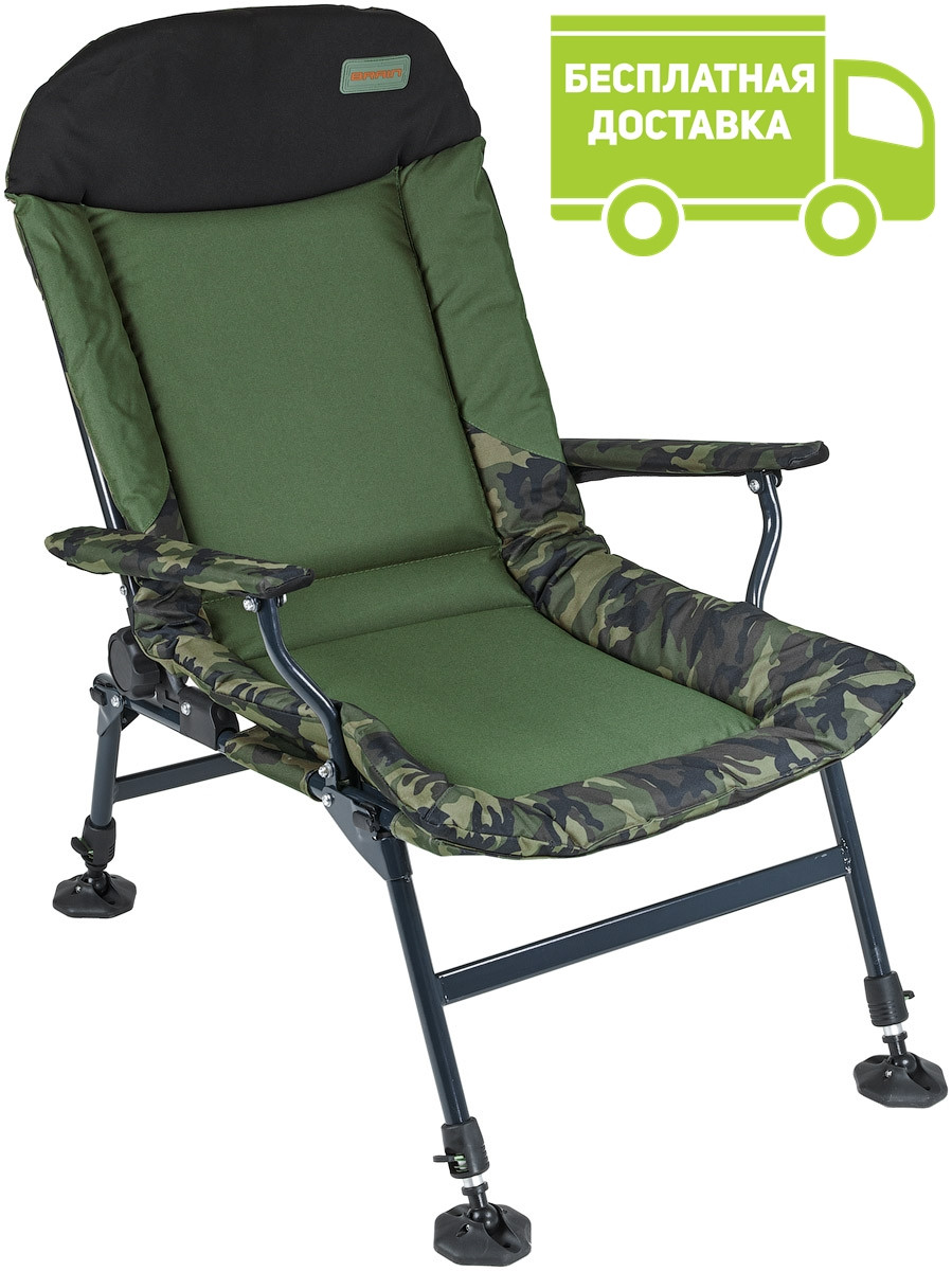 Крісло рибальське Brain Camo Comfort (карпове, фідерне), фото 1