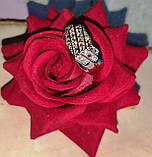 Срібний персень із жовтими сапфірами, розмір 18, фото 3