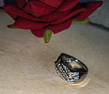 Срібний персень із жовтими сапфірами, розмір 18, фото 10