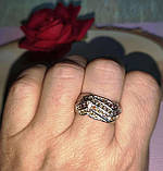 Срібний персень із жовтими сапфірами, розмір 18, фото 7