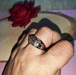 Срібний персень із жовтими сапфірами, розмір 18, фото 8