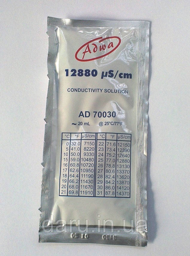 Калібрувальний розчин ADWA AD70030 для ЄС-метрів 12,88 mS/CM. Угорщина. 20 ml