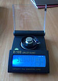 Високоточні цифрові ваги E-100 (100/0,001 г) з вбудованим рівнем і сенсорним дисплеєм, фото 2