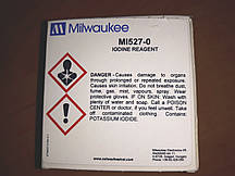 Порошковий реагент Milwaukee MI527-25 для визначення йоду,25 тестів