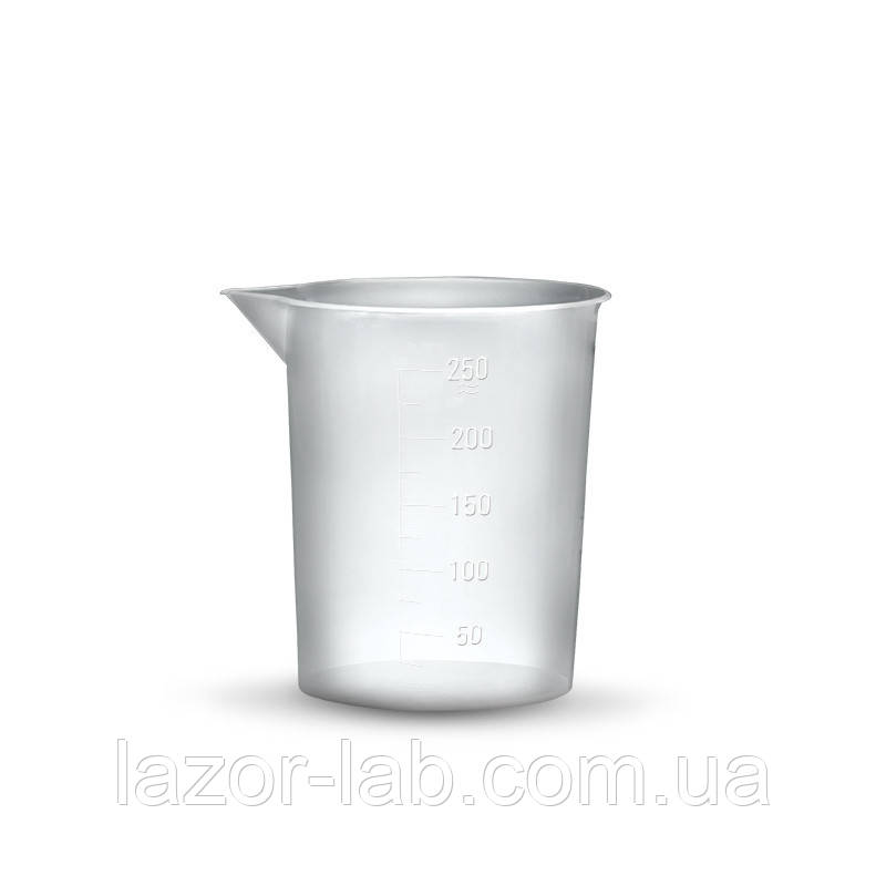 Пластиковий Стакан 250мл (поліпропілен) градуированый