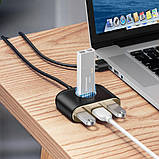 USB-ХАБ BASEUS SQUARE ROUND USB TO USB 3.0 + 3USB 2.0 (1M) CAHUB-AY01, фото 3