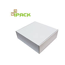 Коробка картонна самозбірна 320*300*100 мм біла мікрогофрокартон