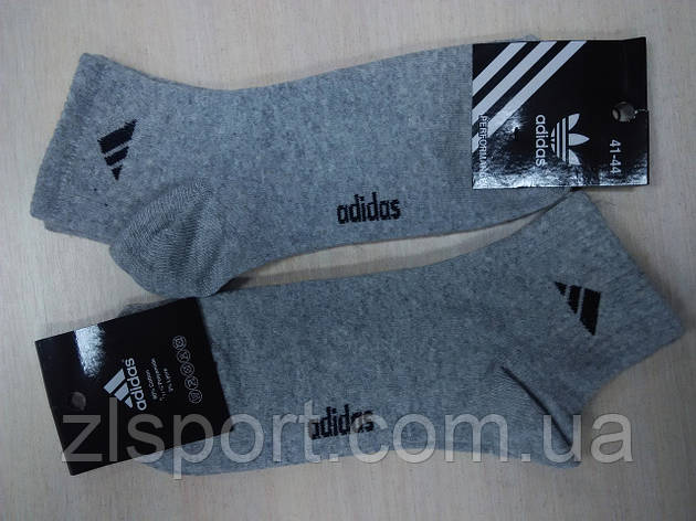 Шкарпетки чоловічі Adidas, світло-сірі, Туреччина, фото 1