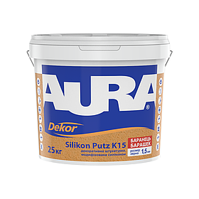 Декоративна штукатурка баранчик Aura Dekor Silikon Putz K15 25кг
