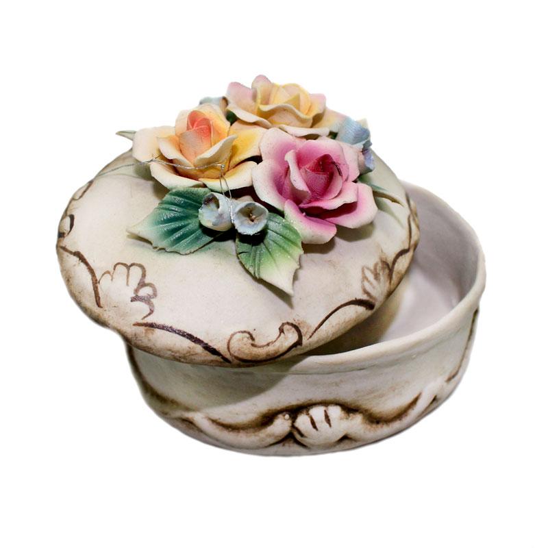Шкатулка з фарфору Бутончик, h-7,5х6,5х6 см, фото 1