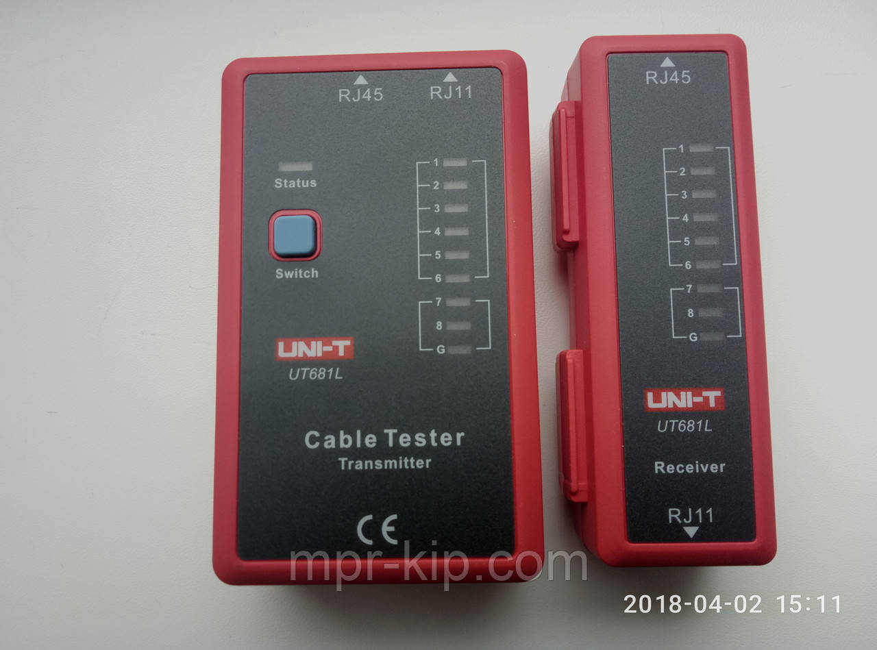 Тестер кабелю UNIT UT681L для інтерфейсу RJ45/RJ11, фото 1