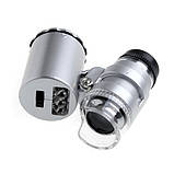 Кишеньковий мікроскоп MG 9882 60X з LED та ультрафіолетовим підсвічуванням, фото 4
