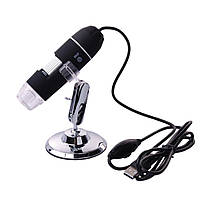 Цифровий мікроскоп USB Magnifier SuperZoom 25-200X з LED підсвічуванням