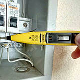 Електронна індикаторна викрутка детектор напруги YINTE YT-0418 (AC/DC 12-250В) з РК дисплеєм, фото 2