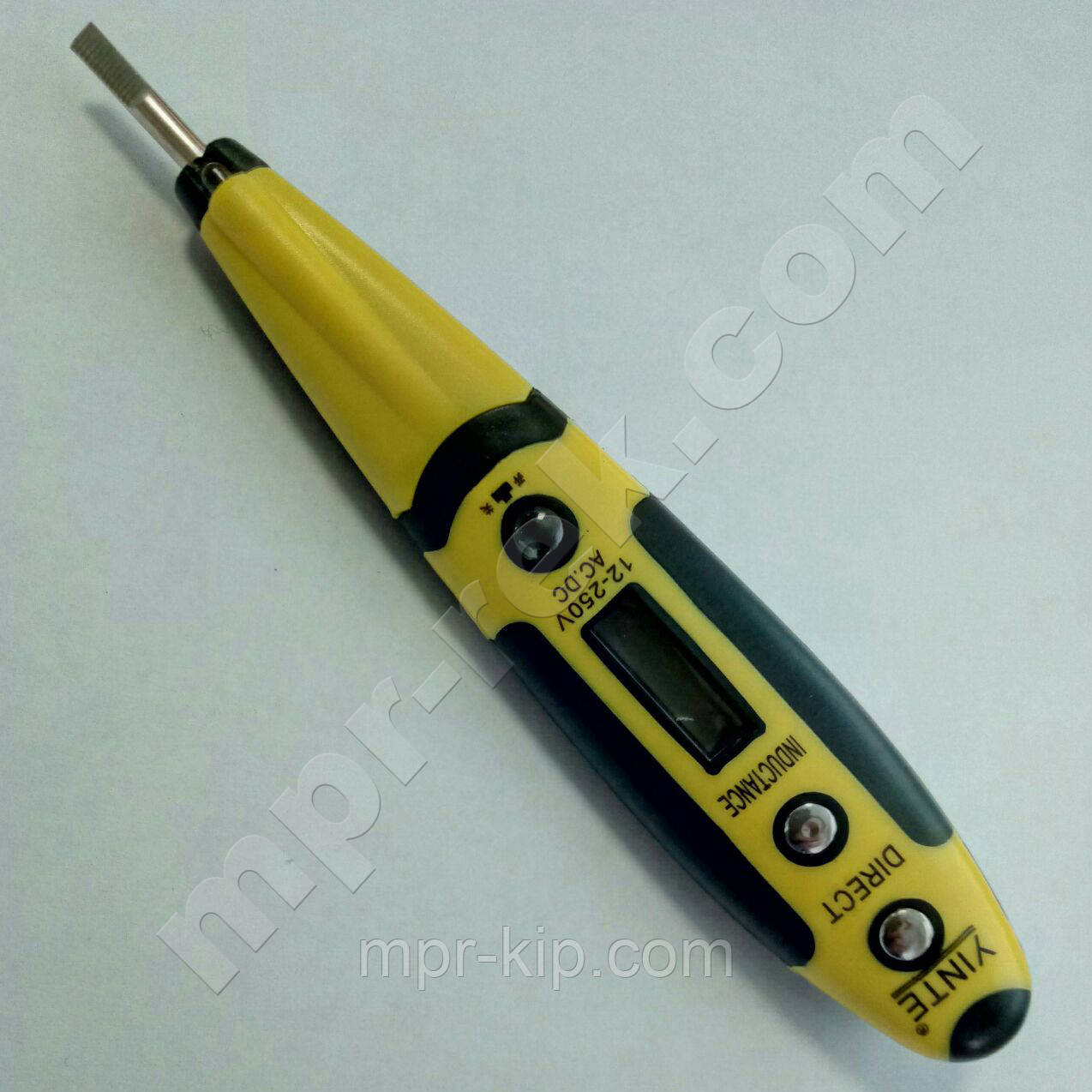 Електронна індикаторна викрутка детектор напруги YINTE YT-0419 (AC/DC 12-240В) з прозвонкой, фото 1