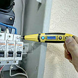 Електронна індикаторна викрутка детектор напруги YINTE YT-0419 (AC/DC 12-240В) з прозвонкой, фото 6