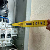 Електронна індикаторна викрутка детектор напруги YINTE YT-0401 (AC/DC 12-250В) з РК дисплеєм, фото 4