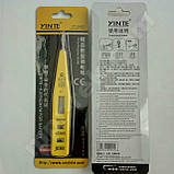 Електронна індикаторна викрутка детектор напруги YINTE YT-0401 (AC/DC 12-250В) з РК дисплеєм, фото 6