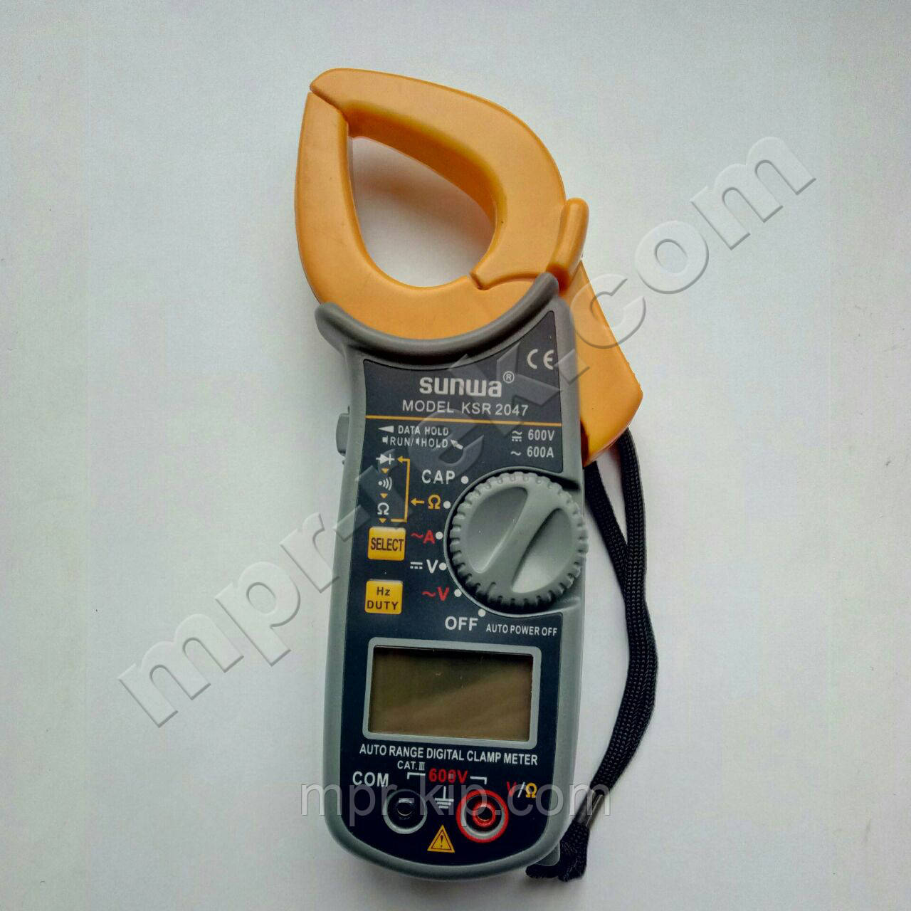 Кліщі струмовимірювальні цифрові SUNWA 2047 (AC600A, 600В, 40МОм, 40кГц, 40мкФ, Ø33мм), фото 1