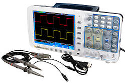 Осцилограф OWON SDS7102 (100 МГц, 2 каналу, 1 ГВ/с) з акумуляторною батареєю.