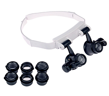 Бінокулярні лупа-окуляри зі світлодіодним підсвічуванням ТН-9202 Magnifier Китай (10x / 15x / 20x / 25x )