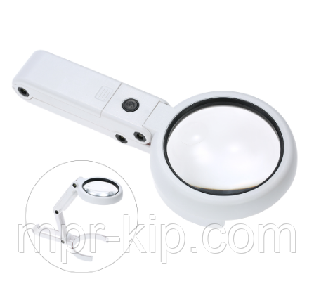 Лупа-трансформер ручна, настільна Magnifier NO.FS37RC з підсвічуванням (11X)