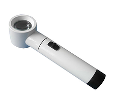 Лупа ручна MG20166-1 з підсвічуванням, діаметр лінзи 35 мм, збільшення 10x