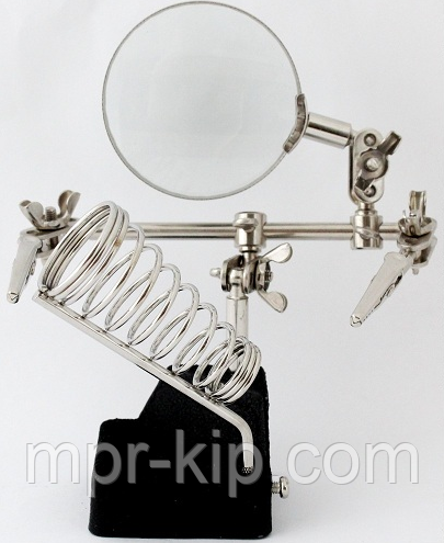 Третя рука тримач з лупою JM506, збільшення 2,5Х, фото 1