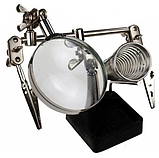 Третя рука тримач з лупою JM506, збільшення 2,5Х, фото 2