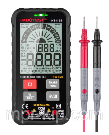 Цифровий автоматичний мультиметр HABOTEST HT112B, фото 1