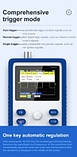 Цифровий портативний осцилограф FNIRSI-5012H 100МГц зі щупом P6100, фото 4