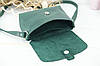 Жіноча шкіряна сумка Італійка, натуральна Вінтажна шкіра, колір Зелений, фото 2