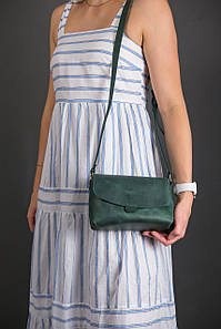 Жіноча сумка Франческа з натуральної шкіри колір Зелений