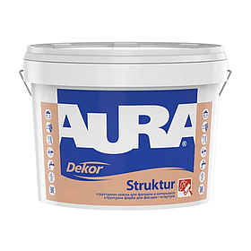 Структурна фарба Aura Dekor Struktur для фасадів та інтер'єрів 2.5л