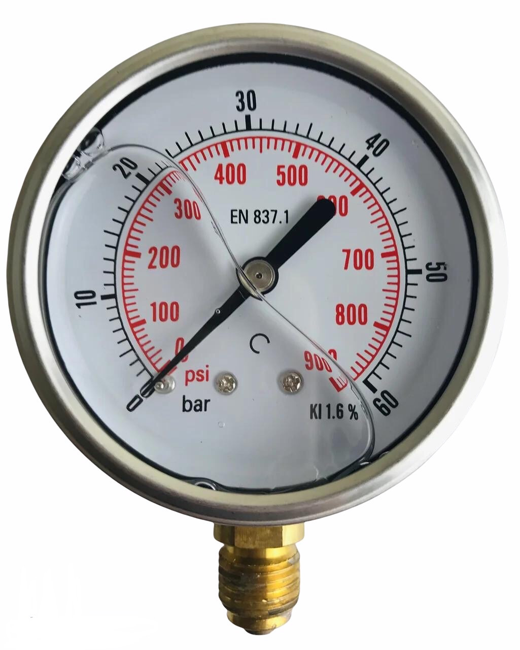 Манометр радіальний (гліцериновий) DN 63 G 1/4" 60 bar