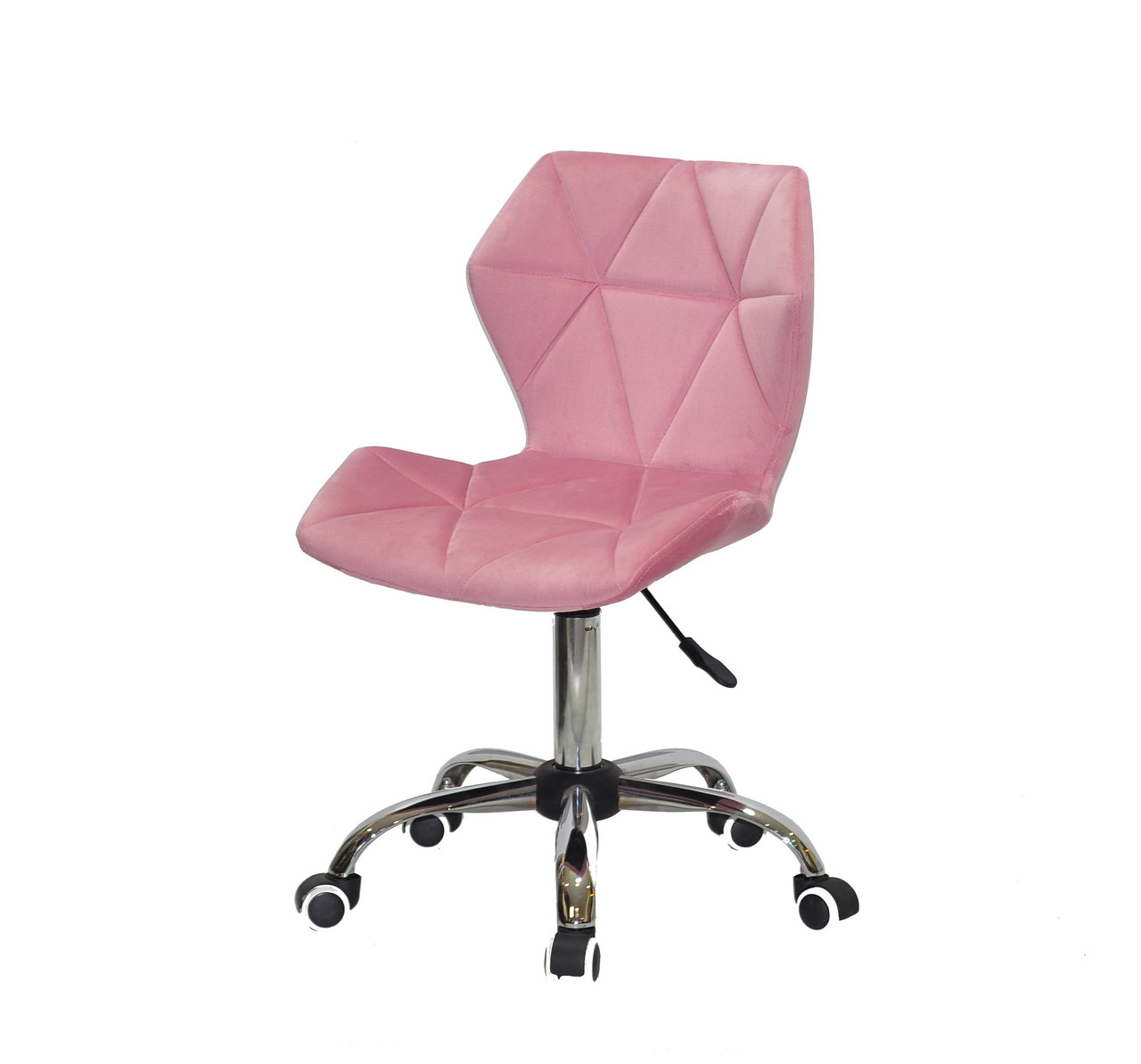 Офісне крісло на коліщатках з оксамитовою оббивкою рожевого кольору TORINO CH - OFFICE B-1025