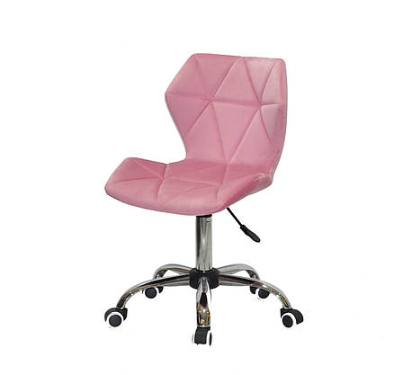 Офісне крісло на коліщатках з оксамитовою оббивкою рожевого кольору TORINO CH - OFFICE B-1025, фото 1