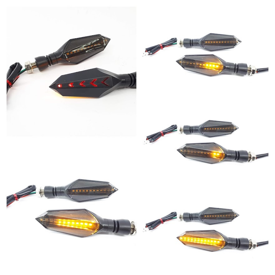 Повороти на квадроцикл мотоцикл що біжить вогонь LED червоний габарит пара, фото 1