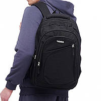 Черный мужской рюкзак під нанесення логотипу