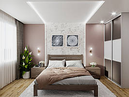 Деревянная кровать с лаконичным дизайном Джулия