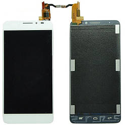 Дисплей для Alcatel One Touch 6040D Idol X, модуль в зборі (екран і сенсор), оригінал Білий