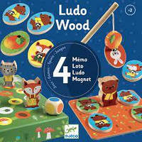 DJECO Ludo Wood Настольная игра 4 в 1 "Лудо Лес", DJ01628