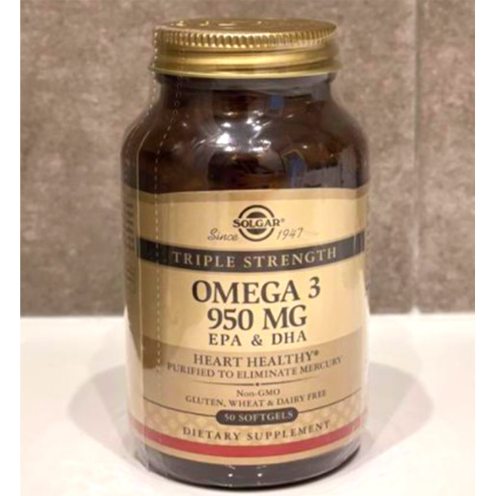 Омега-3 Solgar Omega 3 950 mg EPA DHA 50 капсул