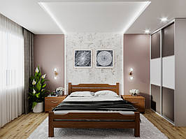 Ліжко Сафіра з натурального дерева