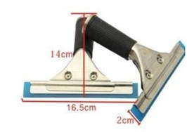 A43 Пружинний ракель Stainless steel spring squeegee with blue blade 15CM