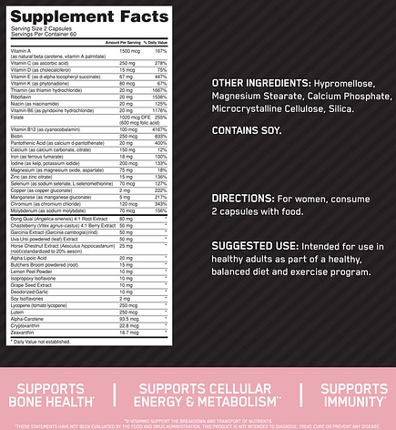 Optimum Nutrition Opti-women 120 caps, фото 3