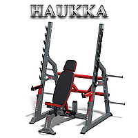 Профессиональная скамья для жима и стойка HAUKKA NS514 GR line